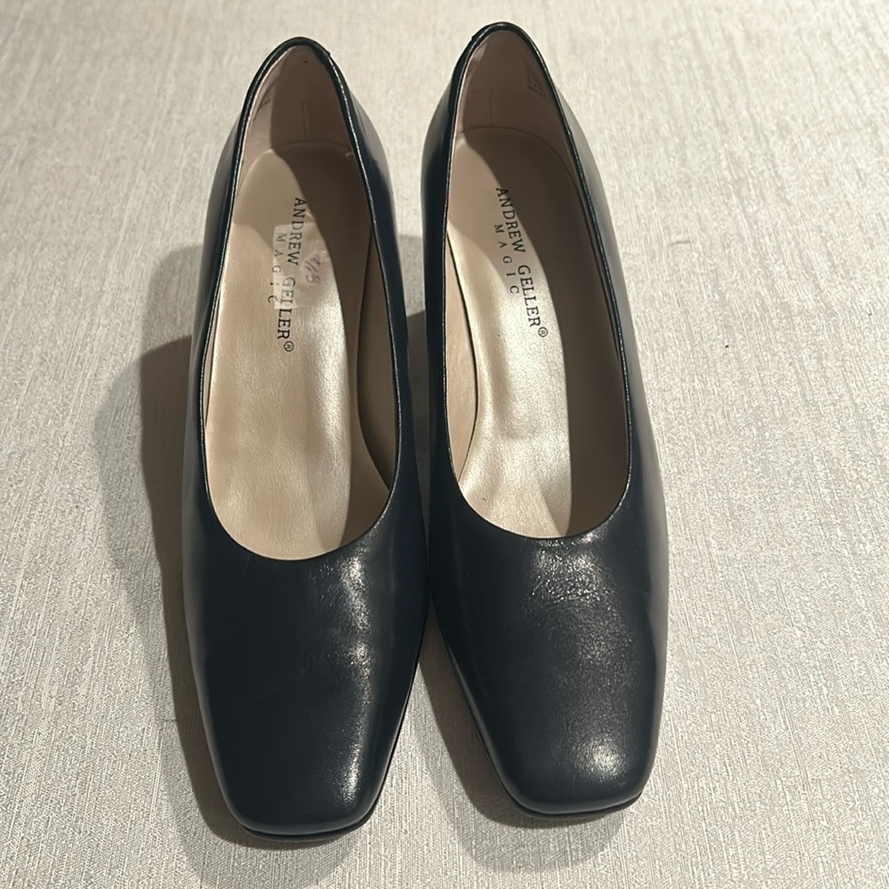 Andrew Geller Coffin-Shaped Chunky Block Heels